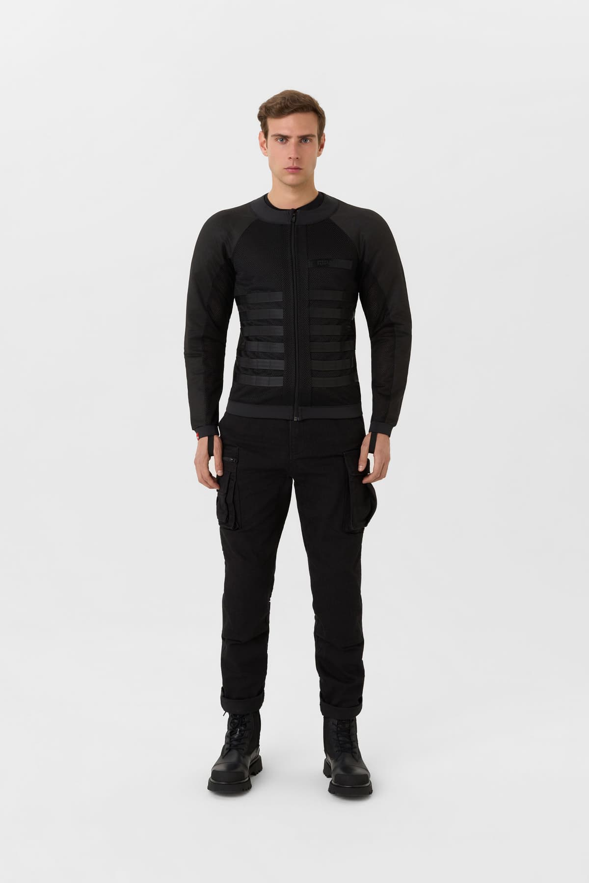 COMMANDO UH BLACK Men's Light-Weight Motorcycle Jacket by Pando Moto - Jackets