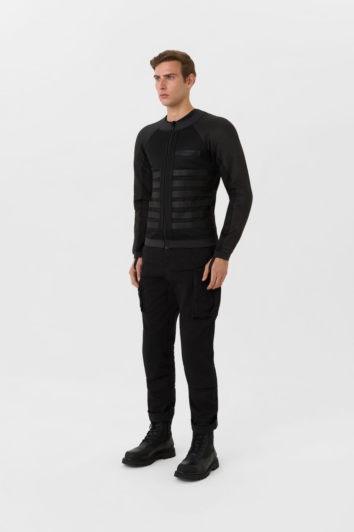 COMMANDO UH BLACK Men's Light-Weight Motorcycle Jacket - view 2 of 7