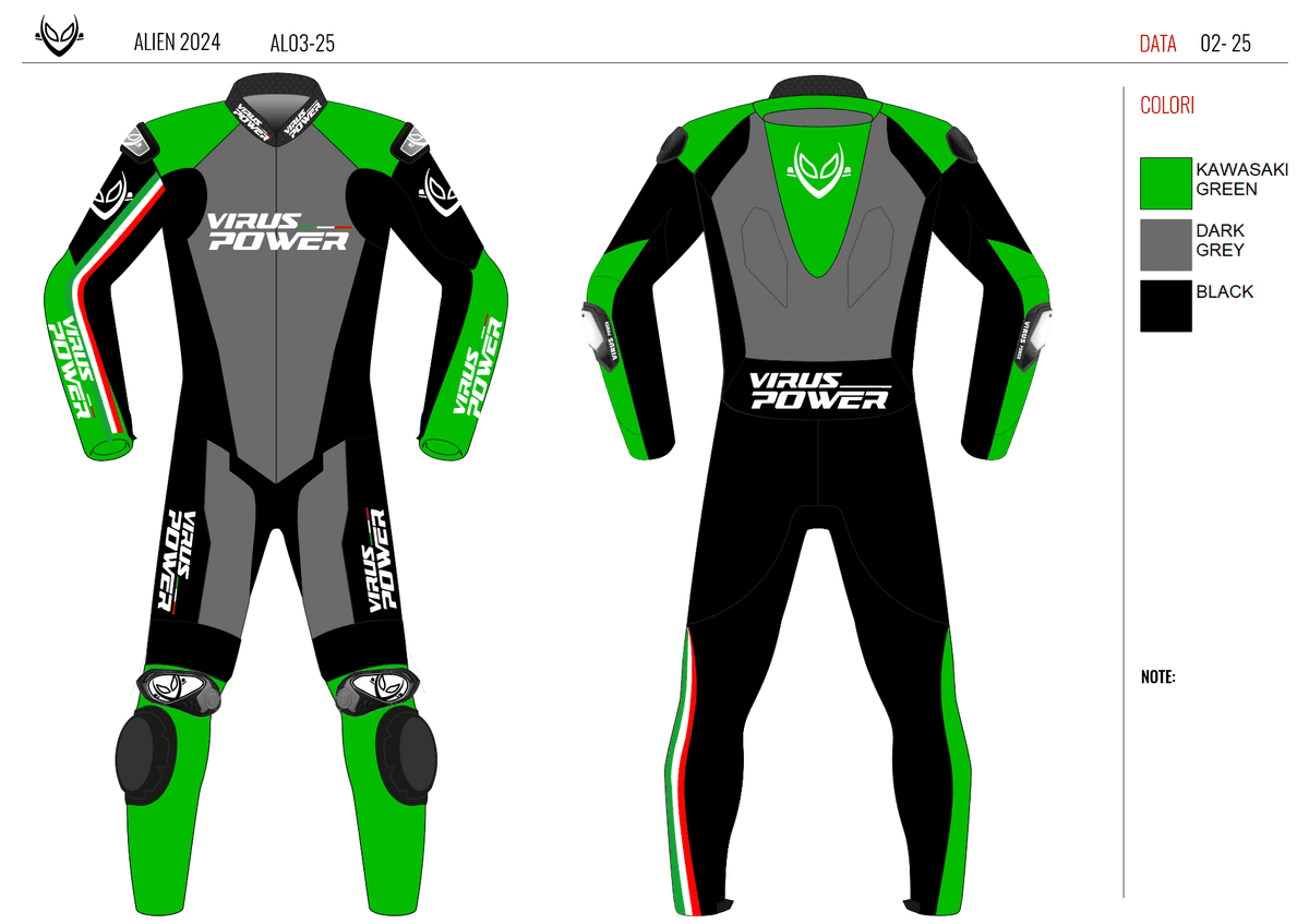 Virus Power Alien Textile Racing Suit with Helite Airbag System 2.0 - Standard Fit - view 2 of 4