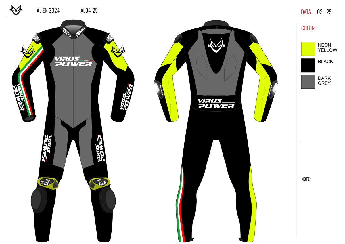 Virus Power Alien Textile Racing Suit with Helite Airbag System 2.0 - Standard Fit - view 3 of 4