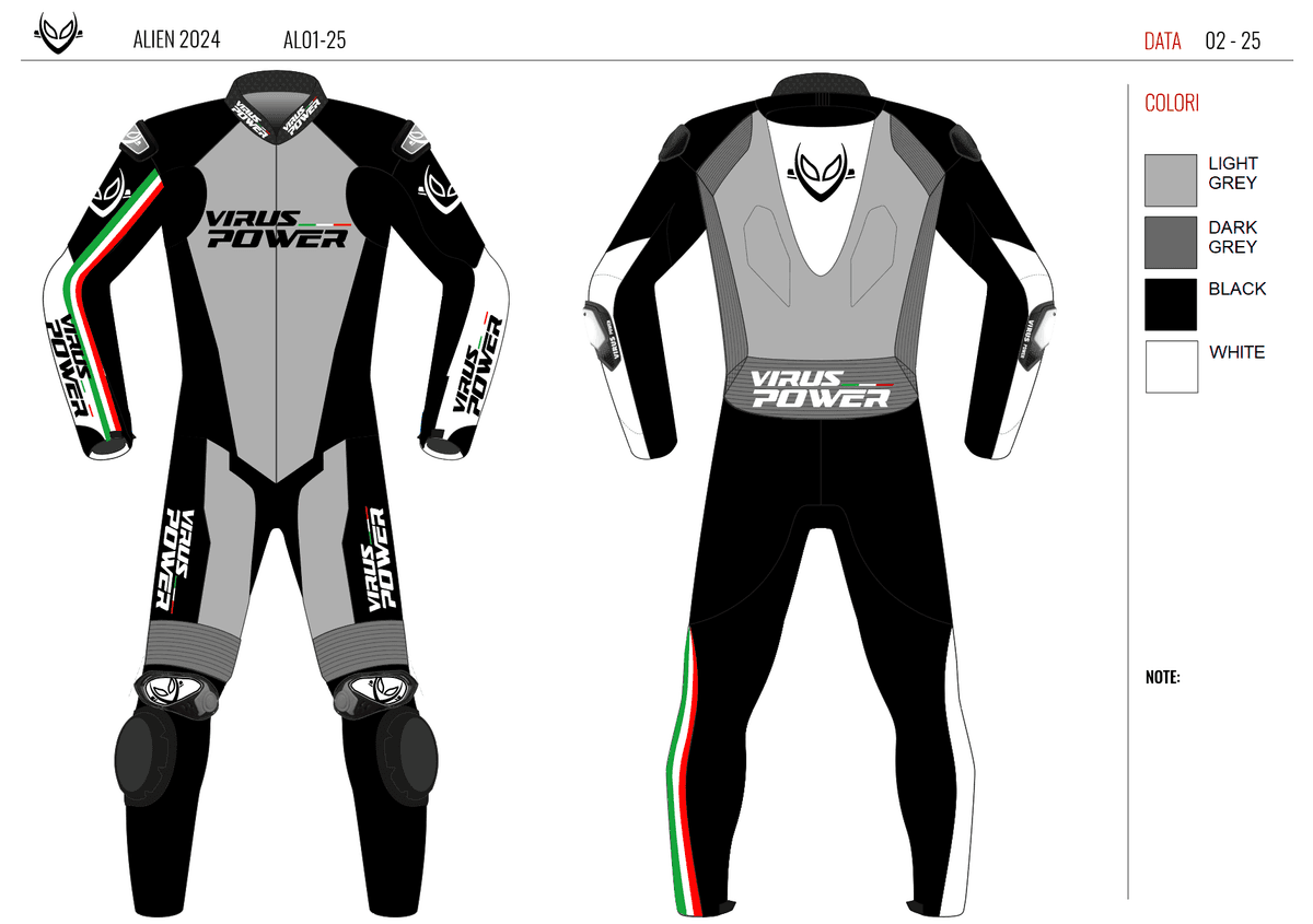 Virus Power Alien Textile Racing Suit with Helite Airbag System 2.0 - Standard Fit - view 4 of 4